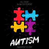 Autism Awareness Day Be Different Cropped Pullover Crew