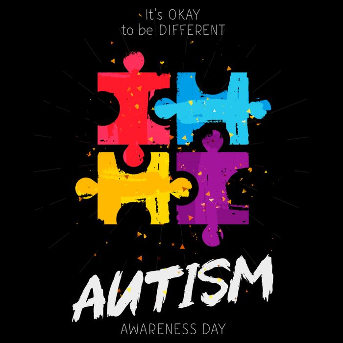 Autism Awareness Day Be Different Cropped Pullover Crew