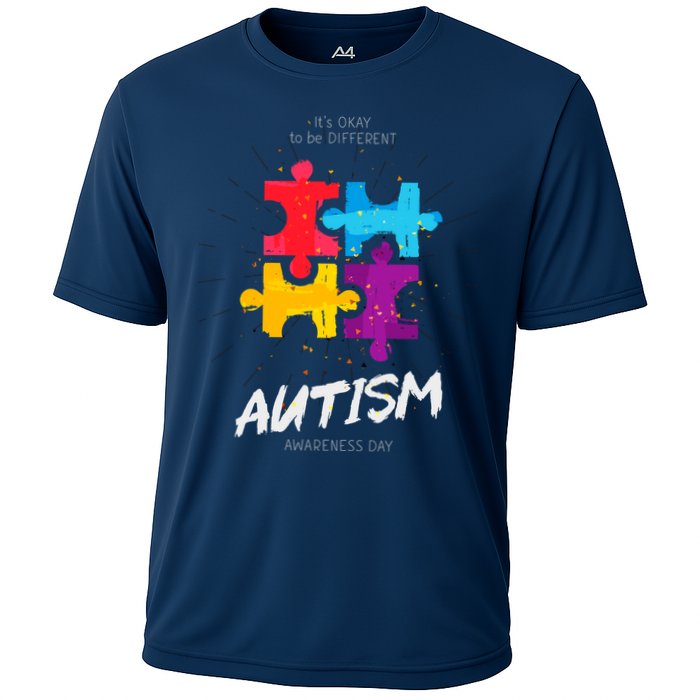 Autism Awareness Day Be Different Cooling Performance Crew T-Shirt