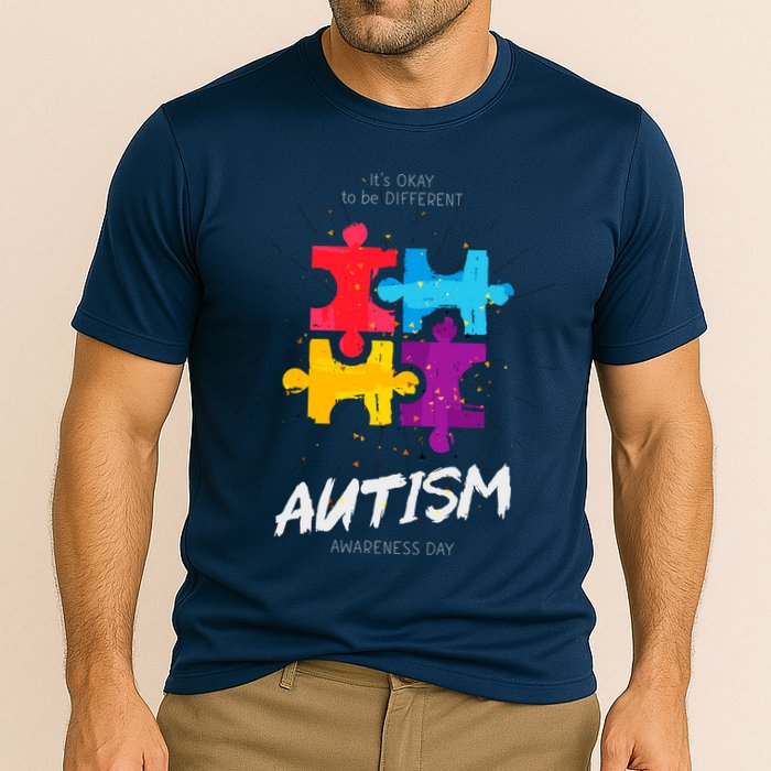 Autism Awareness Day Be Different Cooling Performance Crew T-Shirt