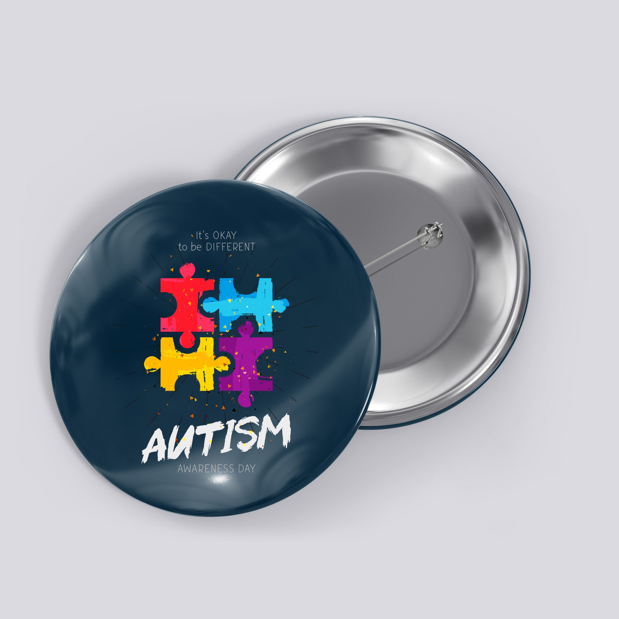 Autism Awareness Day Be Different Button