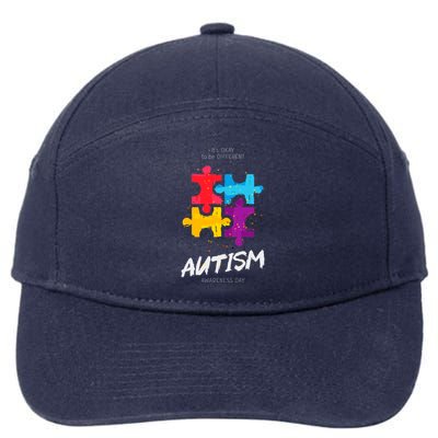 Autism Awareness Day Be Different 7-Panel Snapback Hat