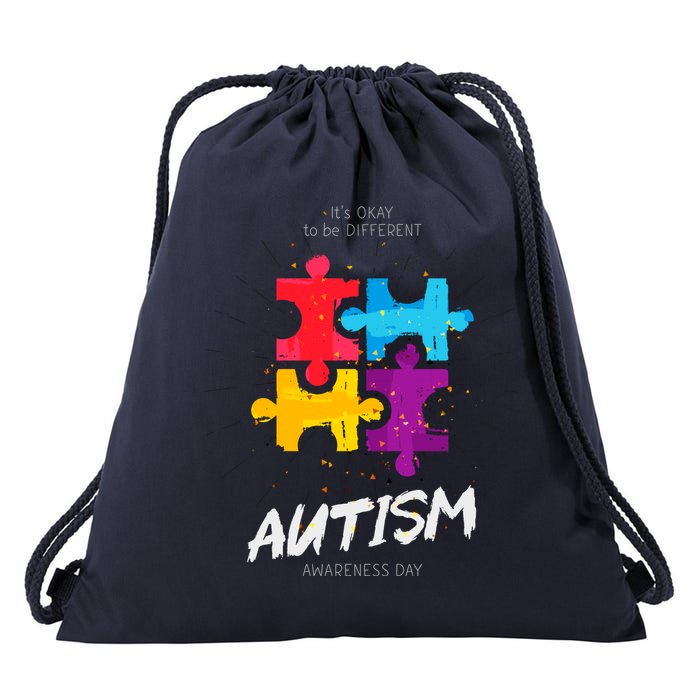 Autism Awareness Day Be Different Drawstring Bag