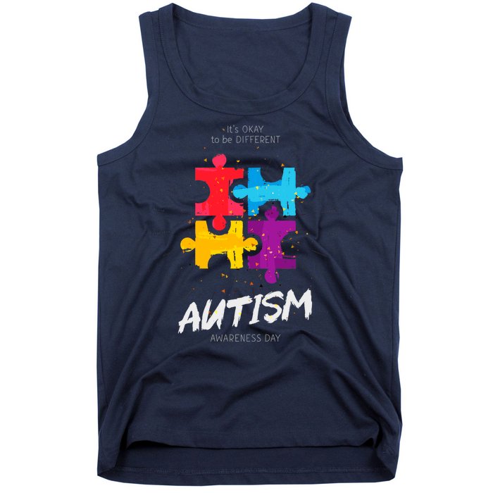 Autism Awareness Day Be Different Tank Top