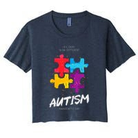 Autism Awareness Day Be Different Women's Crop Top Tee