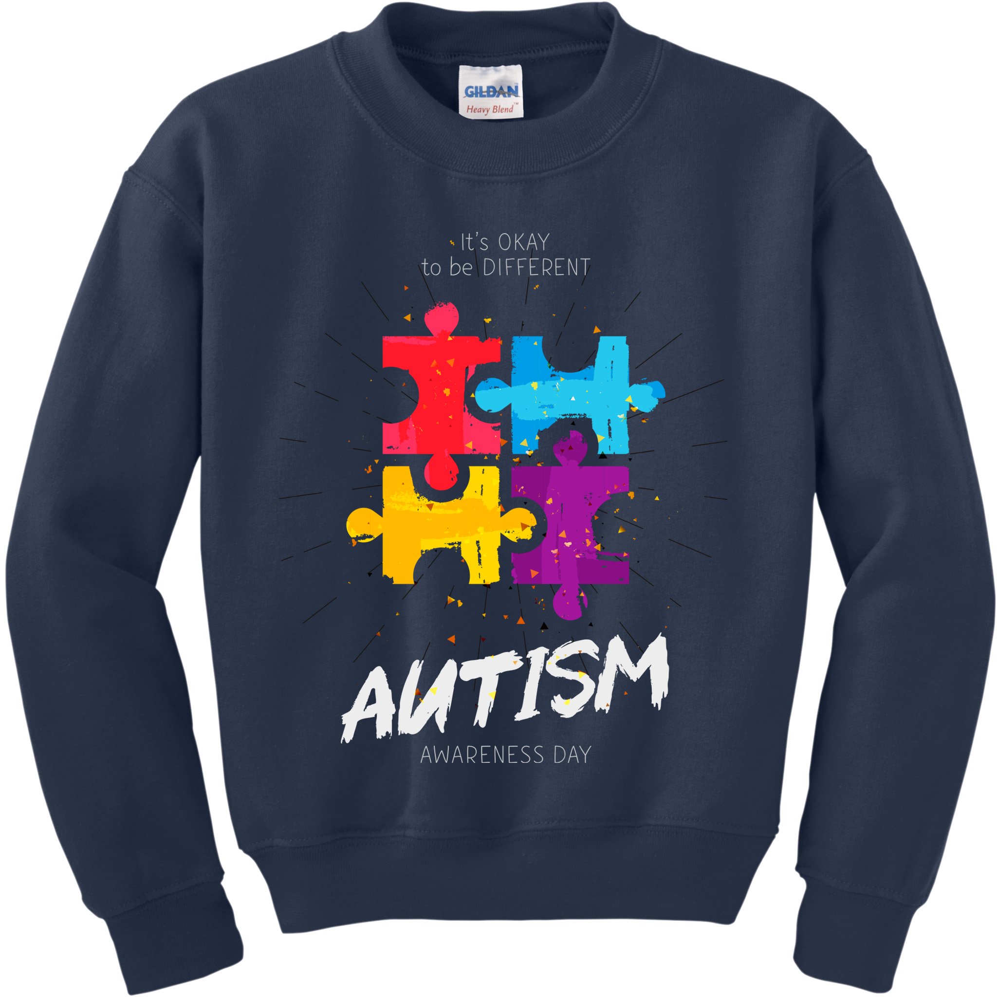 Autism Awareness Day Be Different Kids Sweatshirt