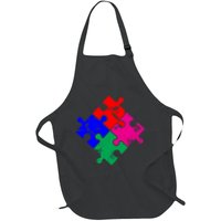 Autism Awareness Distressed Puzzle Pieces  Apron