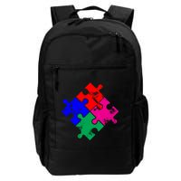 Autism Awareness Distressed Puzzle Pieces  Backpack