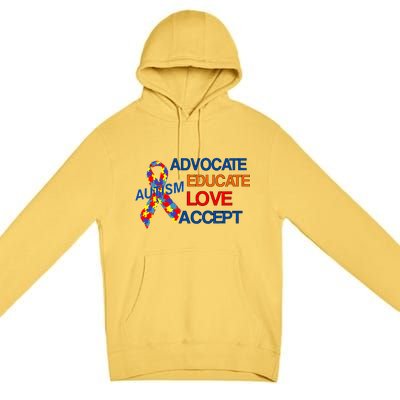 Autism Awareness Educate Premium Pullover Hoodie