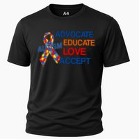 Autism Awareness Educate Cooling Performance Crew T-Shirt