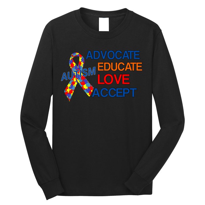 Autism Awareness Educate Long Sleeve Shirt