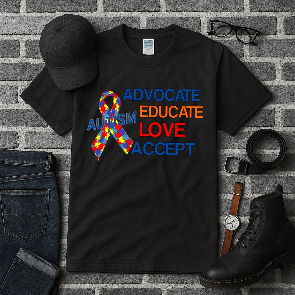 Autism Awareness Educate Tall T-Shirt