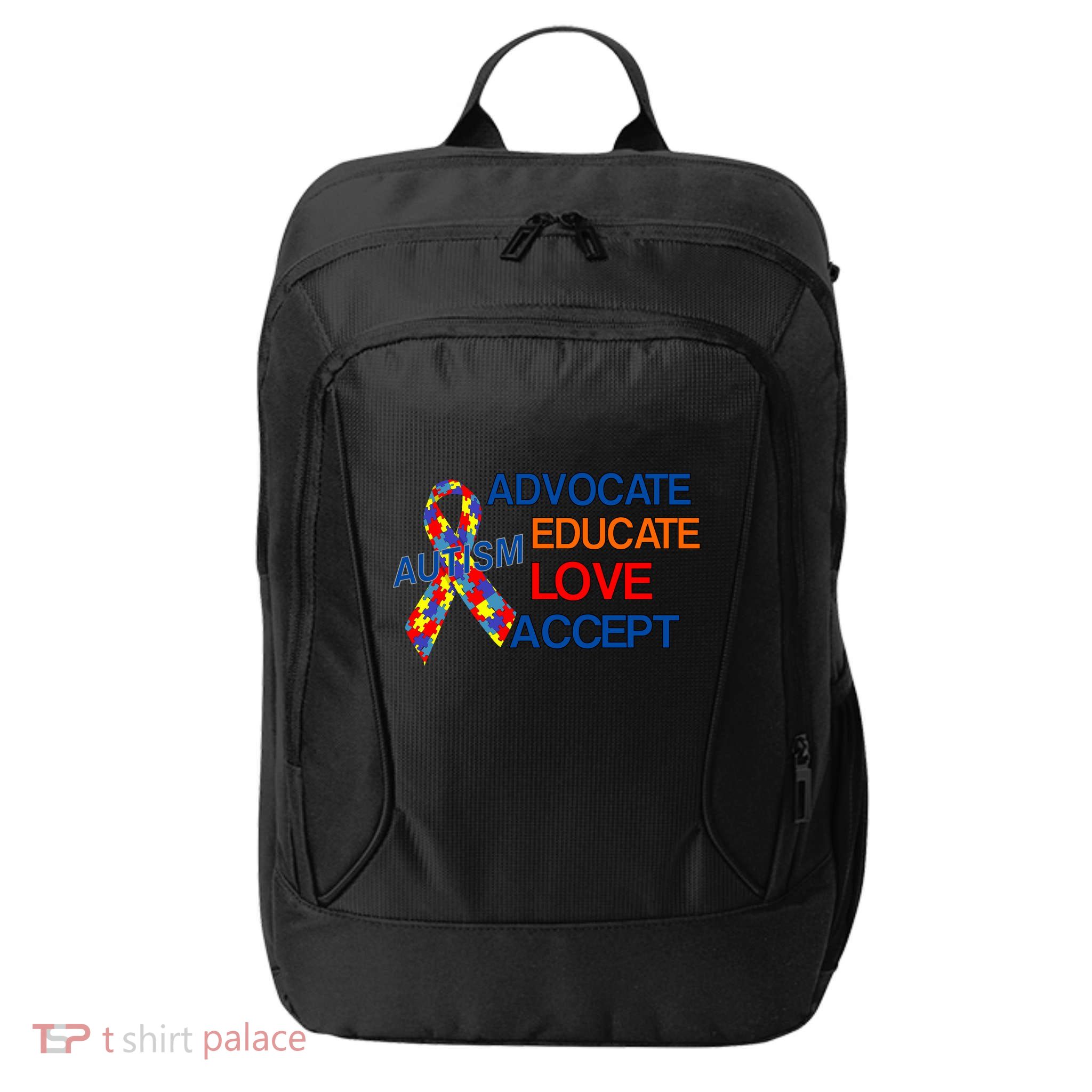 Autism Awareness Educate City Backpack