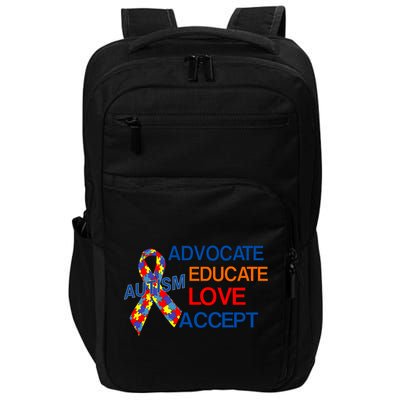 Autism Awareness Educate Impact Tech Backpack