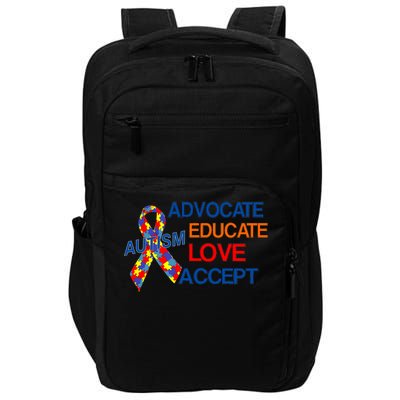 Autism Awareness Educate Impact Tech Backpack