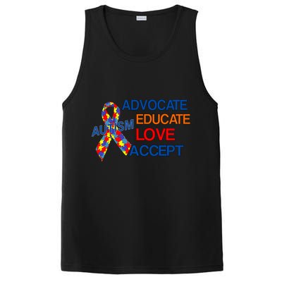 Autism Awareness Educate PosiCharge Competitor Tank