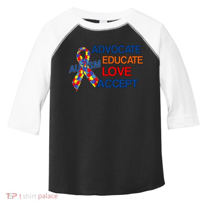 Autism Awareness Educate Toddler Fine Jersey T-Shirt