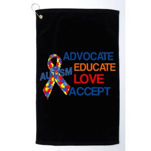 Autism Awareness Educate Platinum Collection Golf Towel