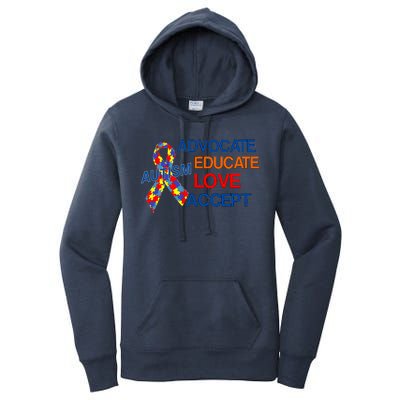 Autism Awareness Educate Women's Pullover Hoodie