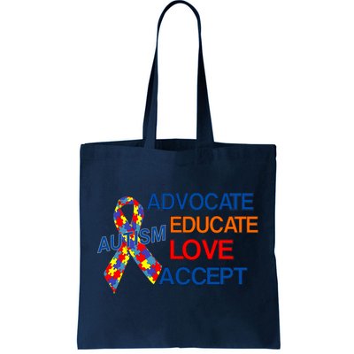 Autism Awareness Educate Tote Bag