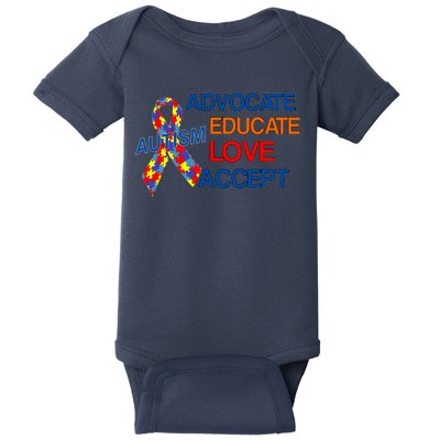 Autism Awareness Educate Baby Bodysuit