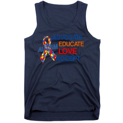 Autism Awareness Educate Tank Top