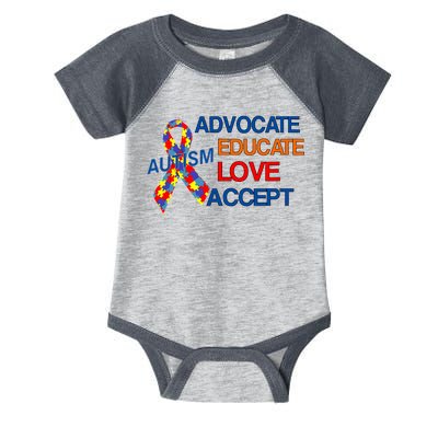 Autism Awareness Educate Infant Baby Jersey Bodysuit