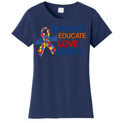 Autism Awareness Educate Women's T-Shirt