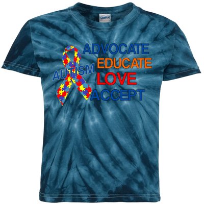 Autism Awareness Educate Kids Tie-Dye T-Shirt