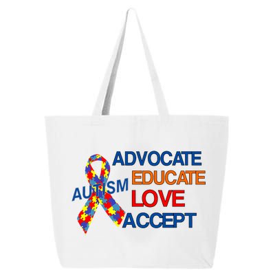 Autism Awareness Educate 25L Jumbo Tote