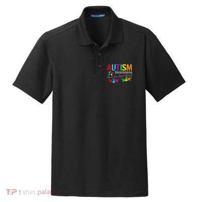 Autism Awareness Educate Love Support Advocate Dry Zone Grid Polo