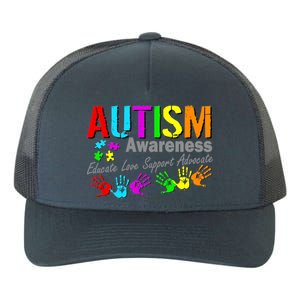 Autism Awareness Educate Love Support Advocate Yupoong Adult 5-Panel Trucker Hat