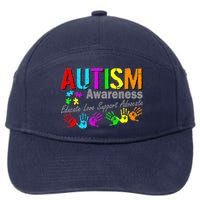 Autism Awareness Educate Love Support Advocate 7-Panel Snapback Hat