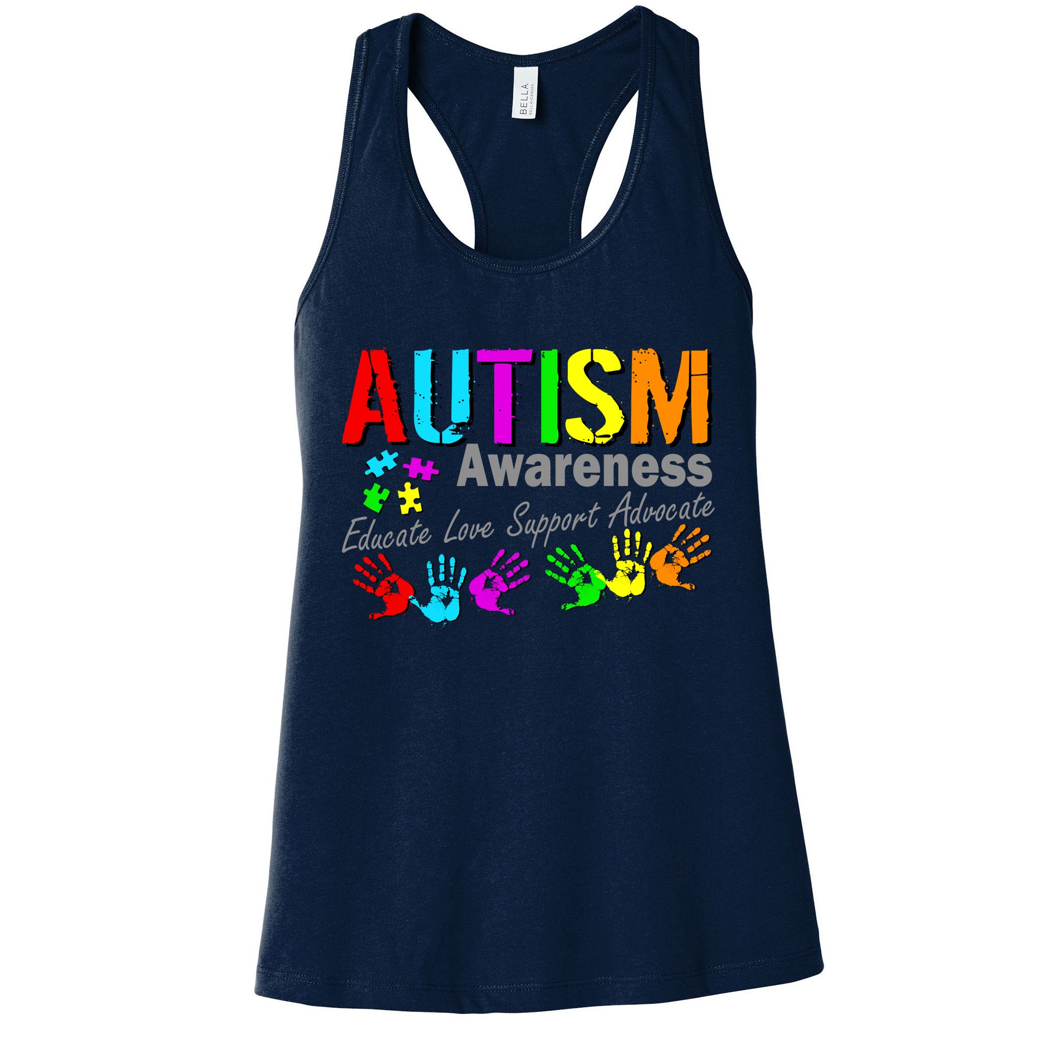 Autism Awareness Educate Love Support Advocate Womens Tank Top