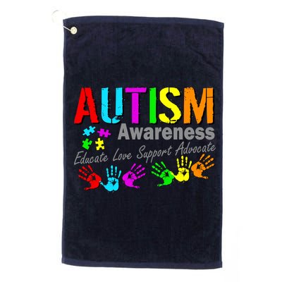 Autism Awareness Educate Love Support Advocate Golf Towel