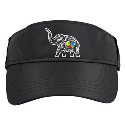 Autism Awareness Elephant  Adult Drive Performance Visor