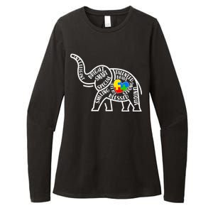 Autism Awareness Elephant  Womens CVC Long Sleeve Shirt