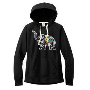 Autism Awareness Elephant  Women's Fleece Hoodie