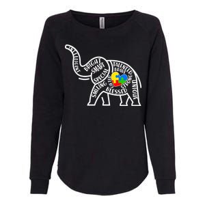 Autism Awareness Elephant  Womens California Wash Sweatshirt