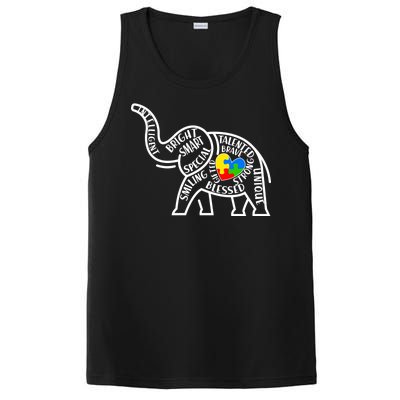 Autism Awareness Elephant  PosiCharge Competitor Tank