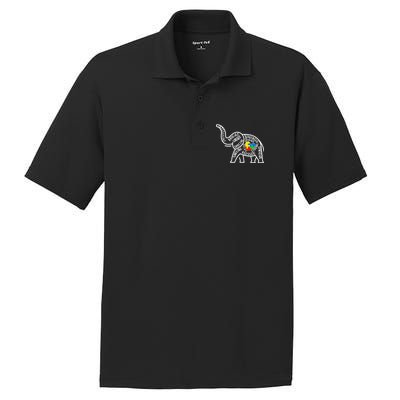 Autism Awareness Elephant  PosiCharge RacerMesh Polo