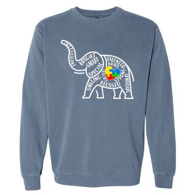 Autism Awareness Elephant  Garment-Dyed Sweatshirt