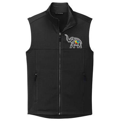 Autism Awareness Elephant  Collective Smooth Fleece Vest