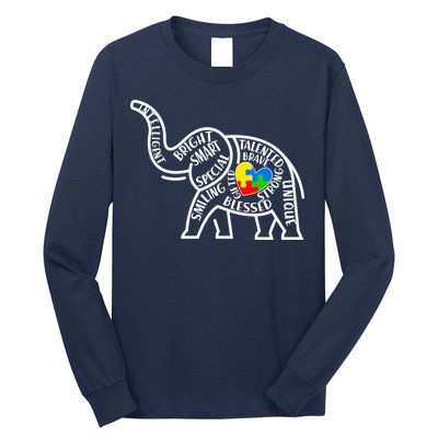 Autism Awareness Elephant  Long Sleeve Shirt