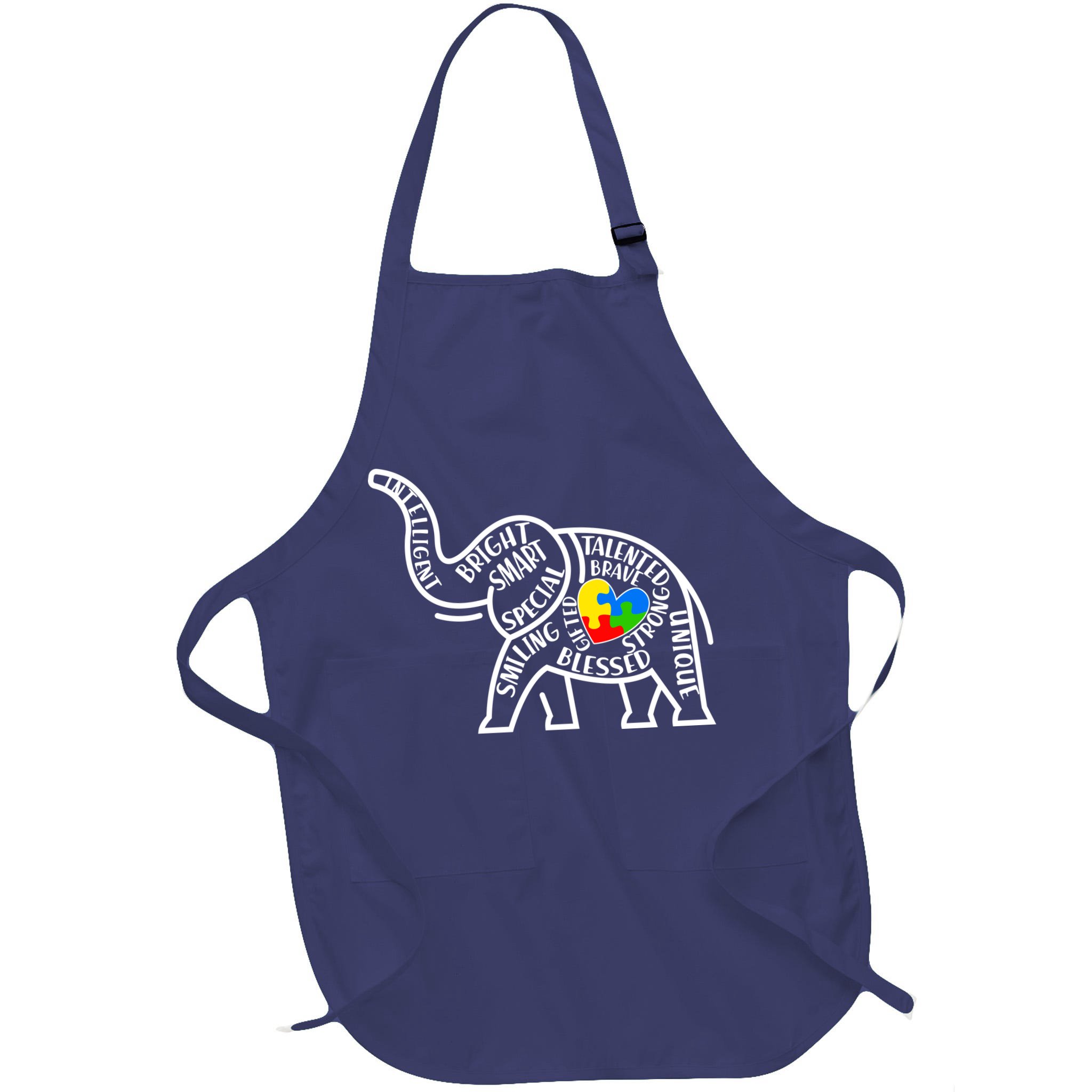 Autism Awareness Elephant  Apron
