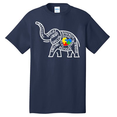 Autism Awareness Elephant  Tall T-Shirt