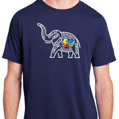 Autism Awareness Elephant  Adult ChromaSoft Performance T-Shirt