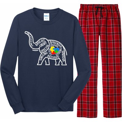 Autism Awareness Elephant  Long Sleeve Pajama Set