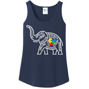 Autism Awareness Elephant  Ladies Essential Tank