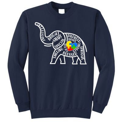 Autism Awareness Elephant  Tall Sweatshirt